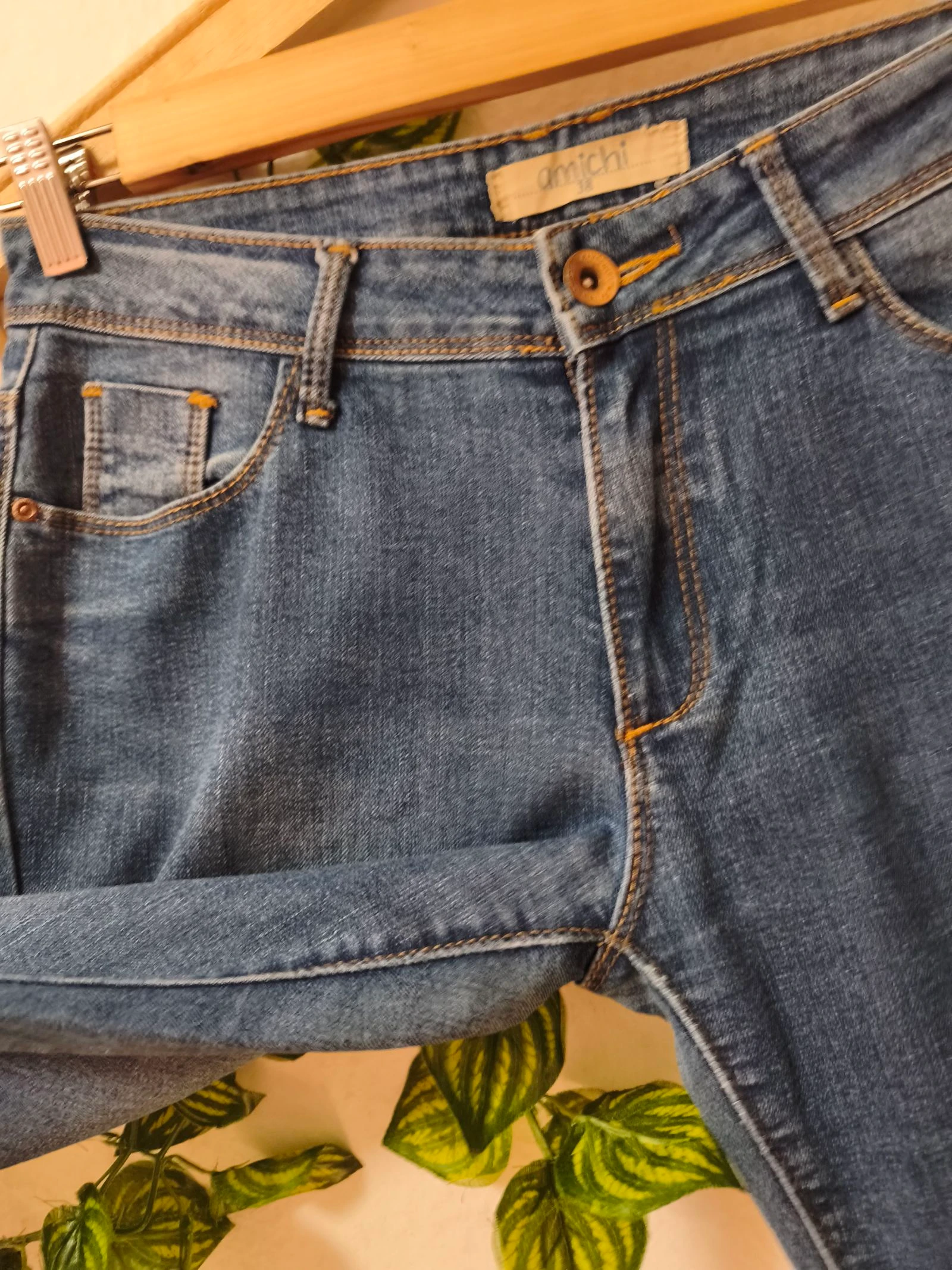 Calça jeans Amichi reta tamanho 38 – photo 2